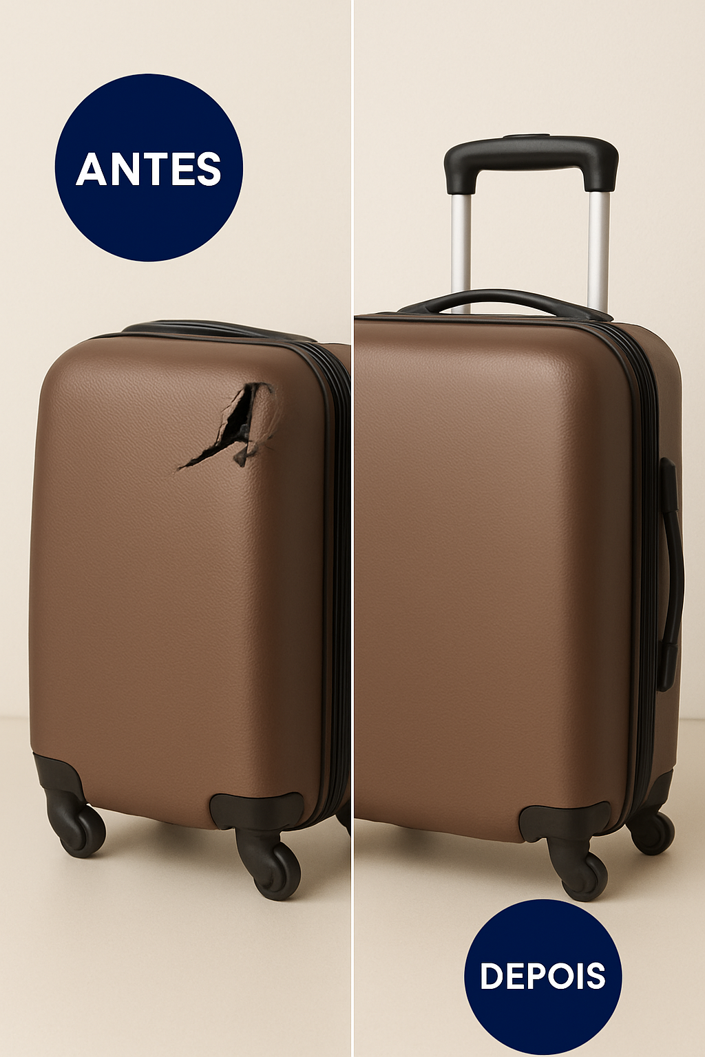 Antes e Depois da Mala